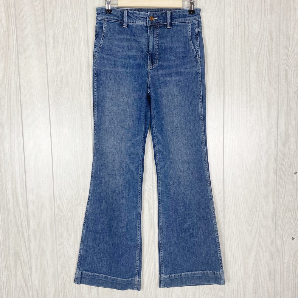 J. Crew | High Rise Wide Leg Trouser Jean In Tahoe Wash Size 27